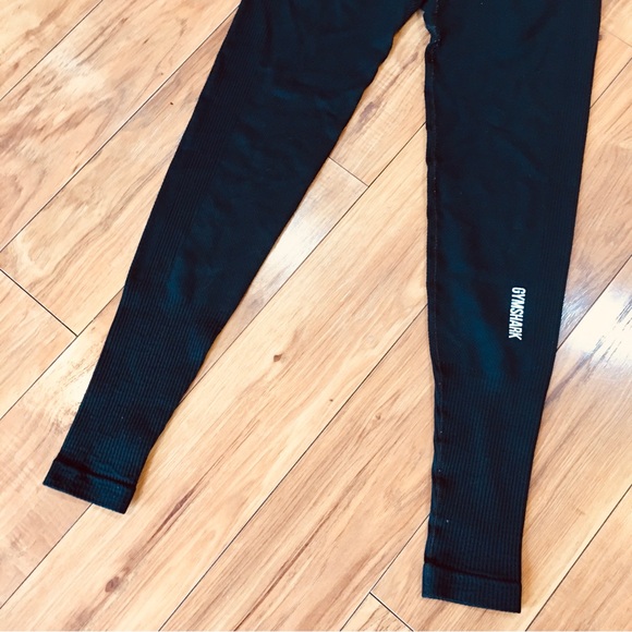 Gymshark ribbed knit leggings pants thick cotton preppy fitness yoga sma… - Picture 3 of 5